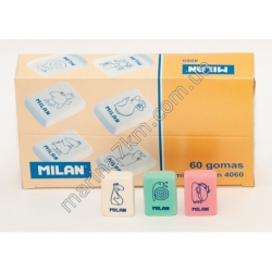 Гумка прямокутна 4060''TM MILAN''2,8*1,9*1см,.mix