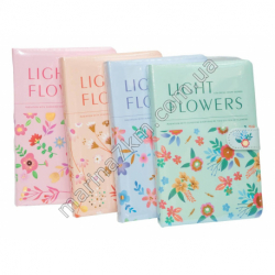 Блокнот В6 на застібці "Light Flowers" 9302-7 лінія (224 стор.) (12 шт. в уп.)